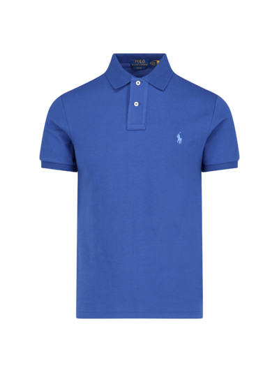 Polo Ralph Lauren Logo Polo Shirt In Blue