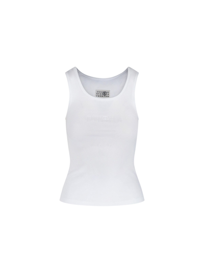 Mm6 Maison Margiela Tank Top In White