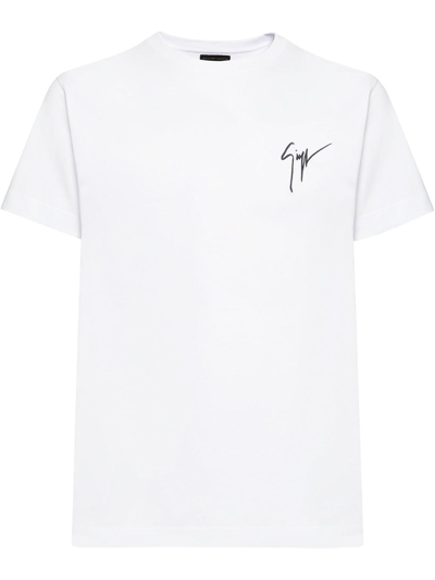 GIUSEPPE ZANOTTI EMBROIDERED LOGO T-SHIRT