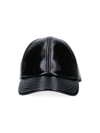 Courrèges Glossy Black Baseball Cap With Structured Silhouette In Black