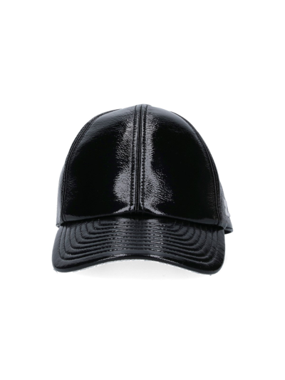 Courrèges Vynil Reedition Baseball Cap In Black  