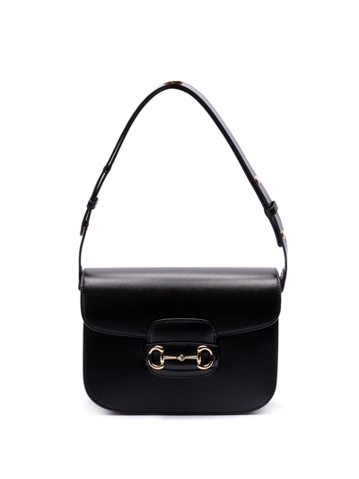 Gucci 1955 Horsebit Leather Shoulder Bag In Black  