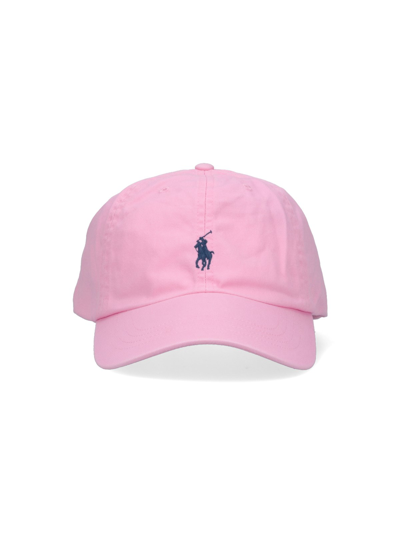Polo Ralph Lauren Logo Baseball Cap In Pink