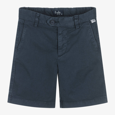 Il Gufo Babies' Boys Navy Blue Cotton Shorts