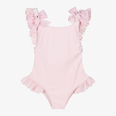 Selini Action Babies' Girls Pink Teddy Bear & Sequin Swimsuit