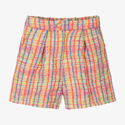 Eirene Kids' Tweed Shorts (2-15 Years) In Orange