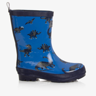 Hatley Kids' Boys Blue Dinosaur Rain Boots