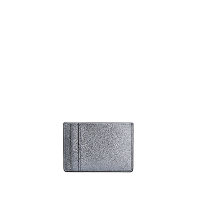 Marc Jacobs Leather Card Holder In Grey