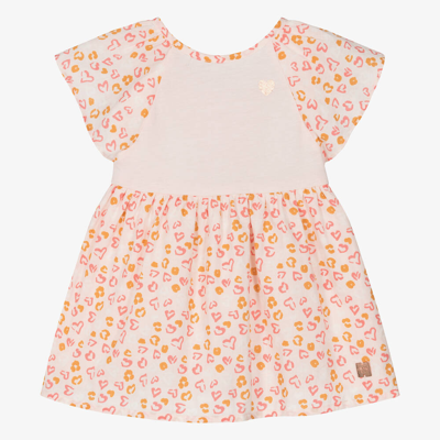 Carrèment Beau Babies' Girls Pink Cotton Leopard Ruffle Dress