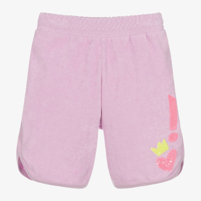 Billieblush Kids' Girls Purple Sequin Cotton Shorts