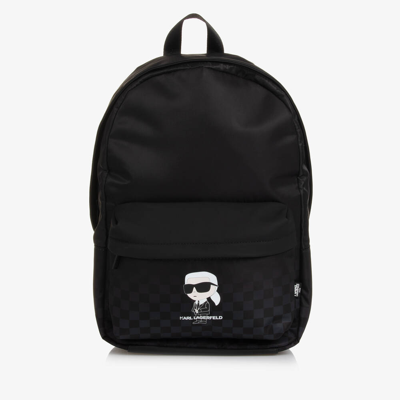 Karl Lagerfeld Kids Boys Black Karl Ikonik Backpack (38cm)