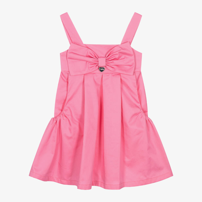 Lapin House Babies' Girls Pink Bow Cotton Dress