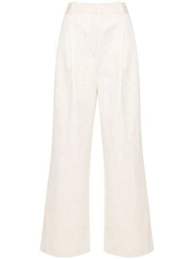 Loulou Studio Idai Straight-leg Trousers In Beige