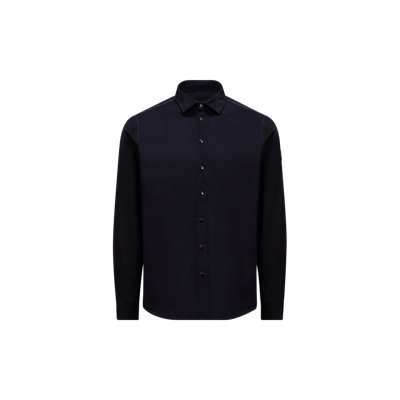 Moncler Collection Corduroy Shirt Blue In Bleu