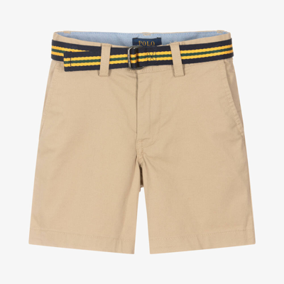 Ralph Lauren Babies' Boys Beige Cotton Chino Shorts