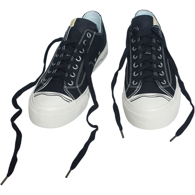 Visvim Seeger Lo Canvas Sneakers In Black