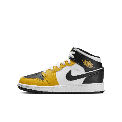 Jordan Air  1 Mid Big Kids' Shoes In Yellow