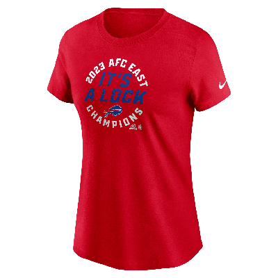 Nike Buffalo Bills 2023 Afc East Champions Trophy Collection  Women's Nfl T-shirt In Red