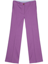 ALYSI FLARED LINEN CROPPED TROUSERS