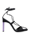 Attico Adele Lace-up Sandal 105 In Black Mauve