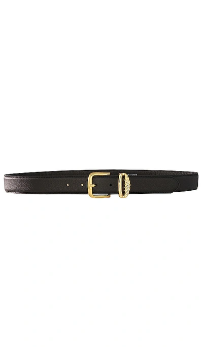 Aureum Black & Gold French Rope Belt
