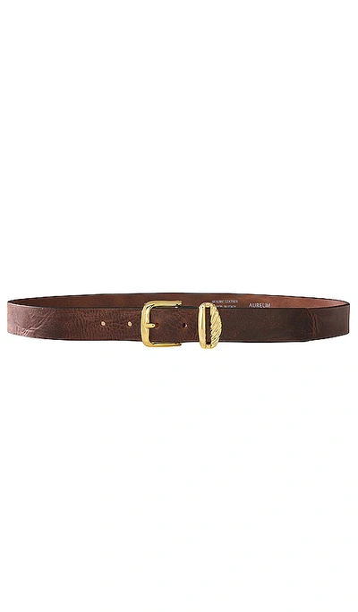 Aureum Brown & Gold French Rope Belt