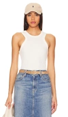 Citizen Of Humanity Akira Ribbed Tank Top In Pashmina