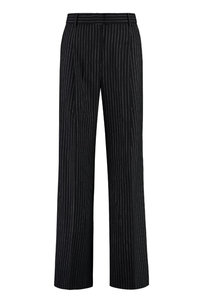 Michael Michael Kors Michael Kors Wool Blend Trousers In Black
