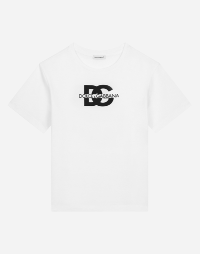 Dolce & Gabbana Kids' Logo-print T-shirt In White