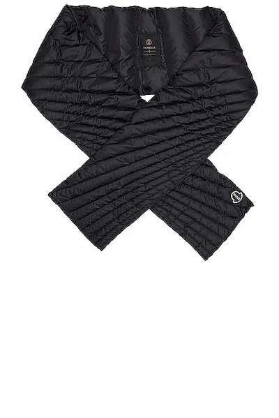 Rick Owens X Moncler Radiance Down Puffer Scarf In Black