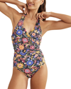 BODEN BODEN LEVANZO RUCHED HALTER SWIMSUIT