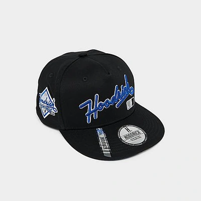 Hoodrich Og Stark Five Panel Snapback Hat In Black/blue/white