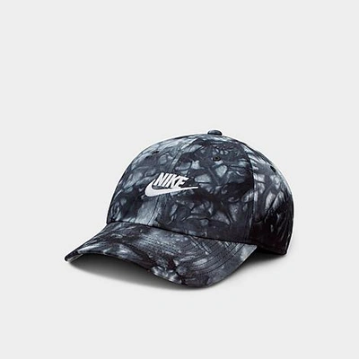 Nike Club Unstructured Tie Dye Strapback Hat In Gray