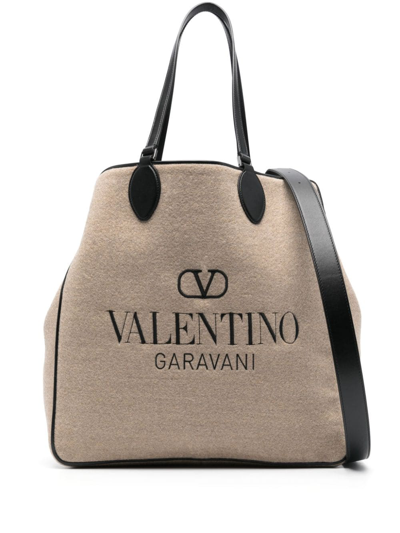 Valentino Garavani Toile Iconographe Reversible Tote Bag In Beige