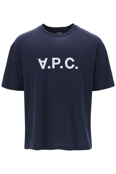 Apc River T-shirt Mit Beflocktem Logo In Blue