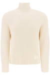 AMI ALEXANDRE MATTIUSSI AMI ALEXANDRE MATTIUSSI COTTON AND WOOL FUNNEL NECK SWEATER