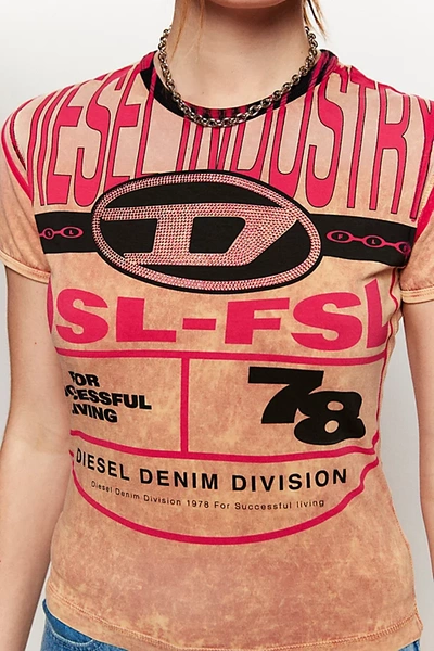 Diesel Pink T-uncutie-long-n8 T-shirt