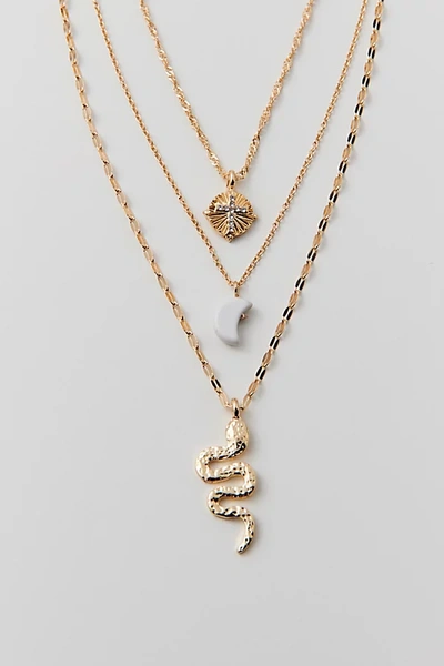 Urban Outfitters Icon Layered Necklace In Gold, Women's At