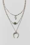 Urban Outfitters Icon Layered Necklace In Light Grey, Women's At