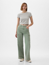 GAP HIGH RISE STRIDE WIDE-LEG CARGO ANKLE JEANS