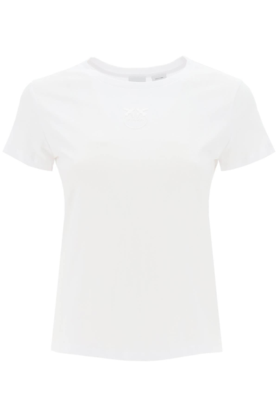 Pinko Embroidered Effect Logo T-shirt In White