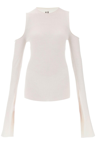 Rick Owens Sweater With Cut Out Shoulders In Multi-colored