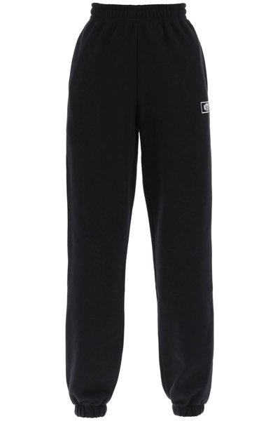 Rotate Birger Christensen Rotate Joggers With Crystal Logo In Black