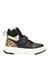 Emanuélle Vee Woman Sneakers Black Size 7 Leather, Textile Fibers