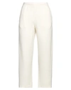 Gentryportofino Woman Pants Ivory Size 8 Virgin Wool, Cashmere In White