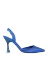 Jeffrey Campbell Woman Pumps Blue Size 8 Textile Fibers