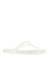 Versace Woman Thong Sandal White Size 11 Rubber