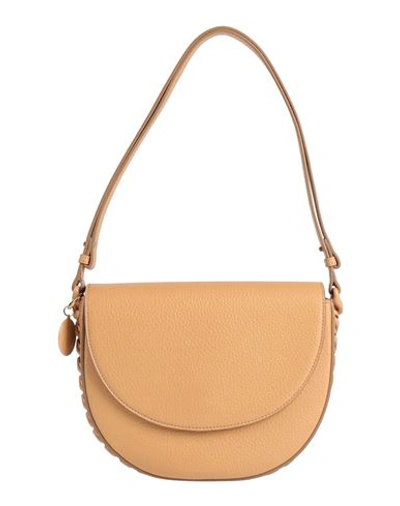 Stella Mccartney Woman Handbag Camel Size - Polyurethane, Polyamide In Beige