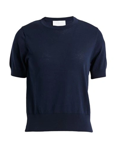 Daniele Fiesoli Woman Sweater Midnight Blue Size 2 Cotton, Modal In Blue