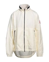 Moncler Man Jacket Ivory Size 5 Polyamide In White